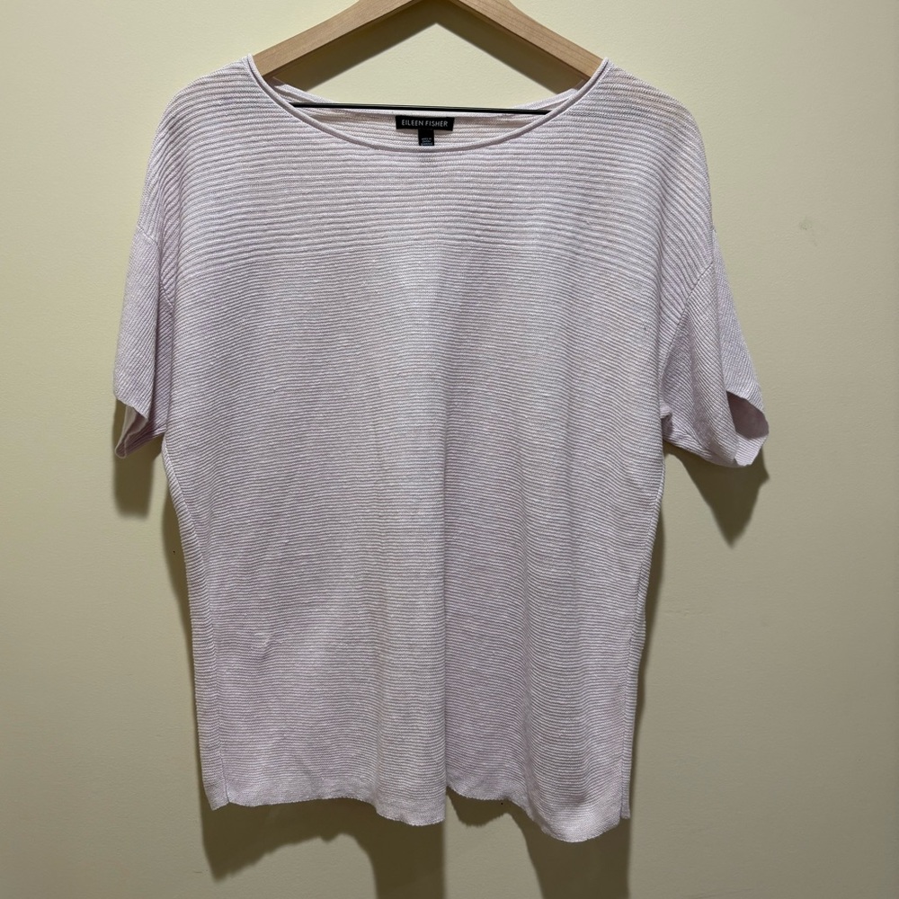 Eileen Fisher 100%Organic Linen Lightweight Sweater